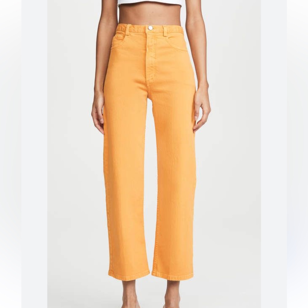 Rachel Comey High-Rise Wide-Leg Jeans In Warm Mustard